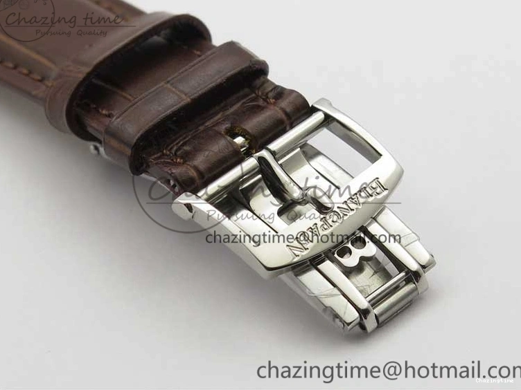 0302 Villeret 6654 SS Complicated Function OMF 1:1 Best Edition White Dial on Brown Leather Strap A6654 V Popular 7904